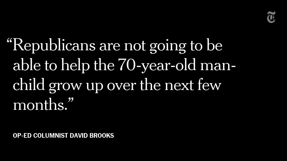 nytimes's tweet image. David Brooks: Trump's enablers will finally have to take a stand nyti.ms/2aqJBOD via @nytopinion