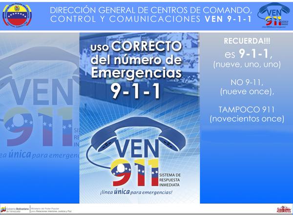 Somos 911,TU número de Emergencias, somos tu enlace con la seguridad, utilízanos con responsabilidad #Ven911Contigo