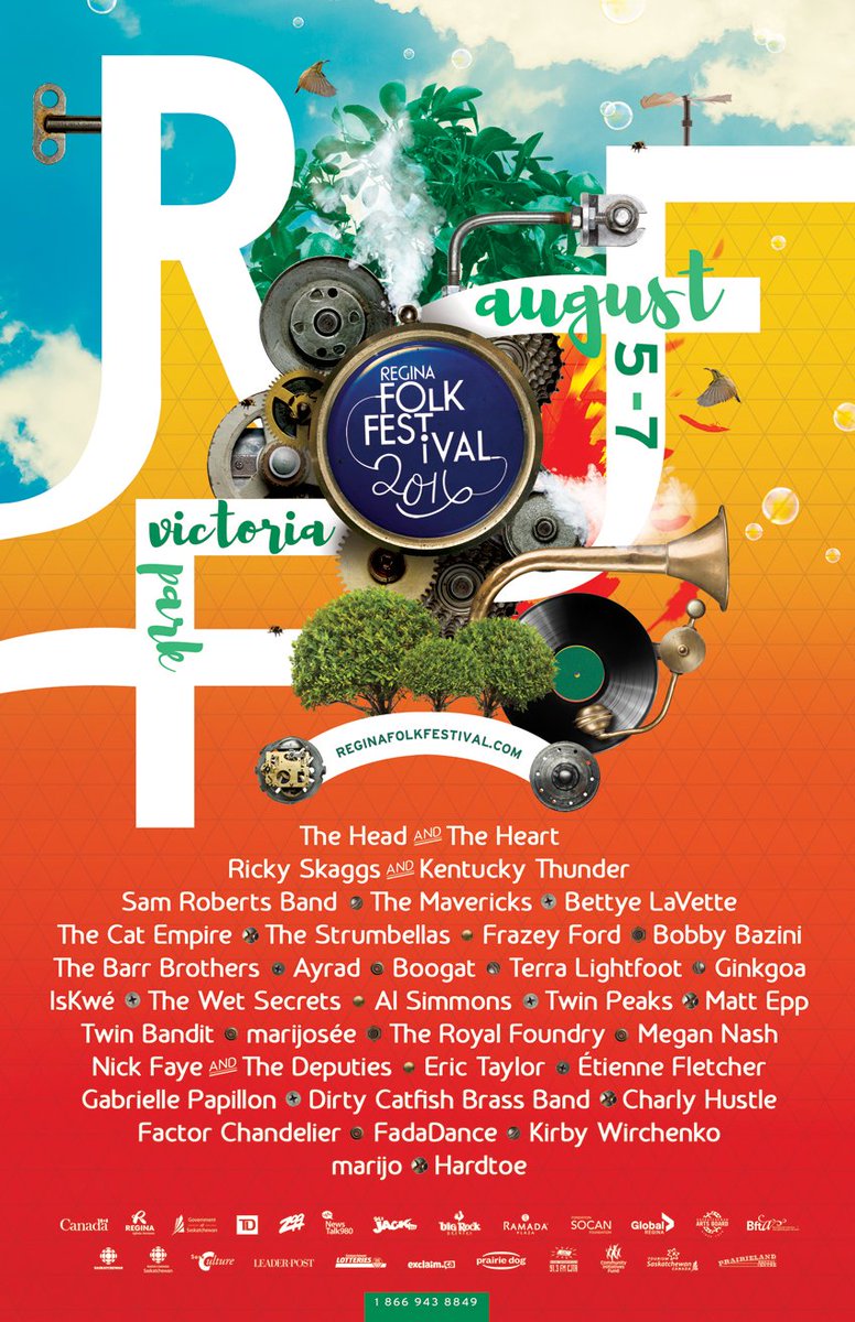 ReginaFolkFest's tweet photo. GOOD MORNING! Guess who didn't sleep a wink and is ready to see you at #RFF16? US! #letsparty #YQR #exploresask https://t.co/tijSa9DgE6