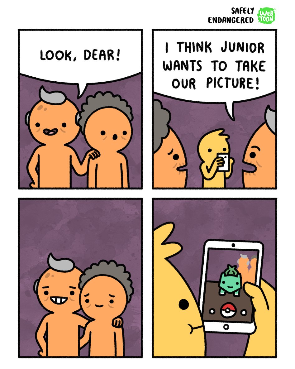 CatchEmGoApp's tweet photo. #PokemonGo bringing families together.. maybe. by: @EndangeredComic https://t.co/3LOwgAOenI