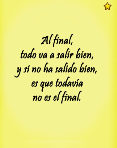 Compramas1's tweet image. Todavía no es el final...Feliz viernes! #frasesparalavida #mentepositiva