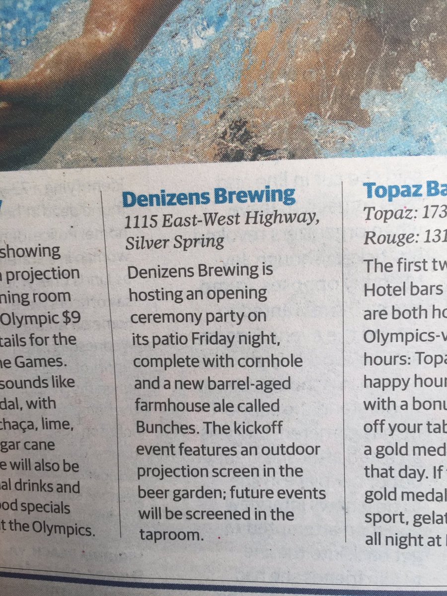 tassuna's tweet photo. #DenizensBrewing in the newspaper this morning! https://t.co/lZCKsjE3ys