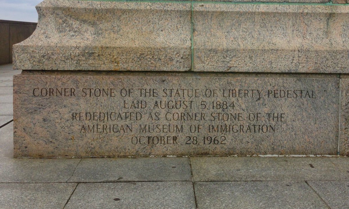 Image result for cornerstone laid for the statue of liberty