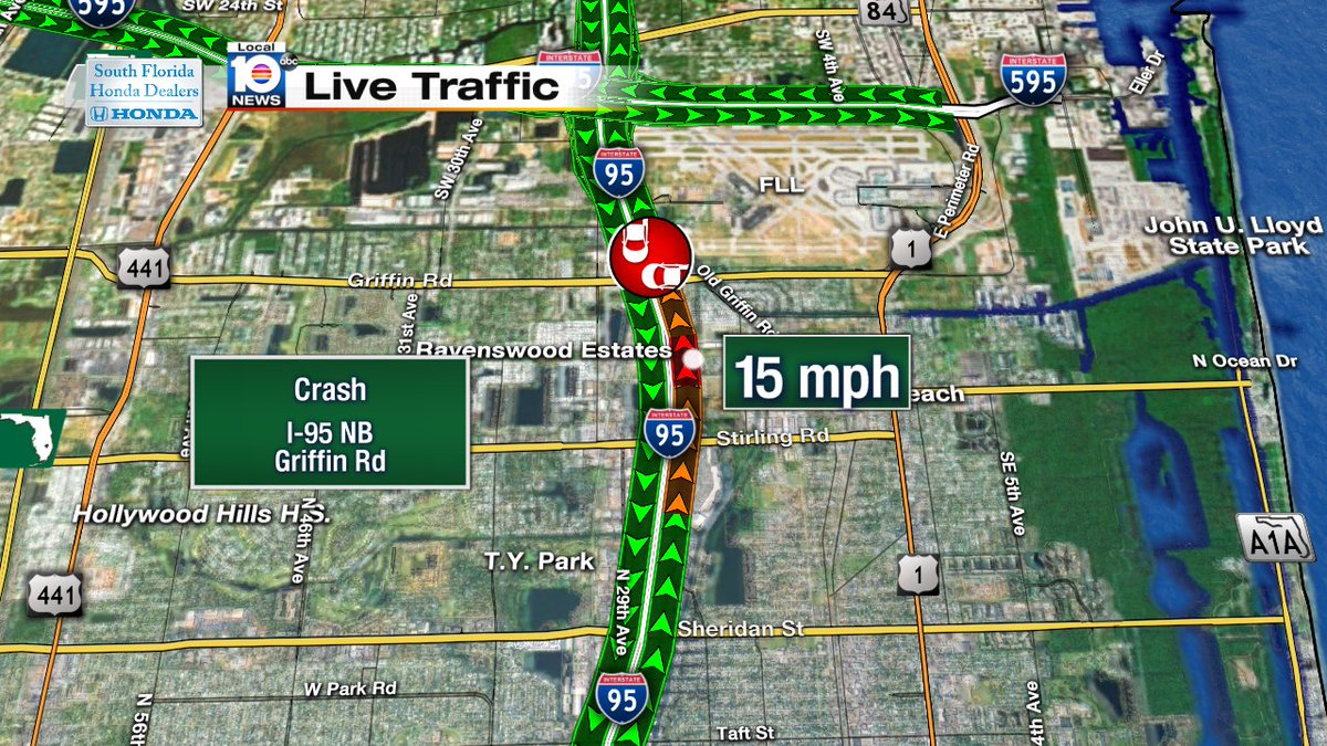 Accident on I-95 NB at Griffin Rd #traffic https://t.co/F0FrRDog4l