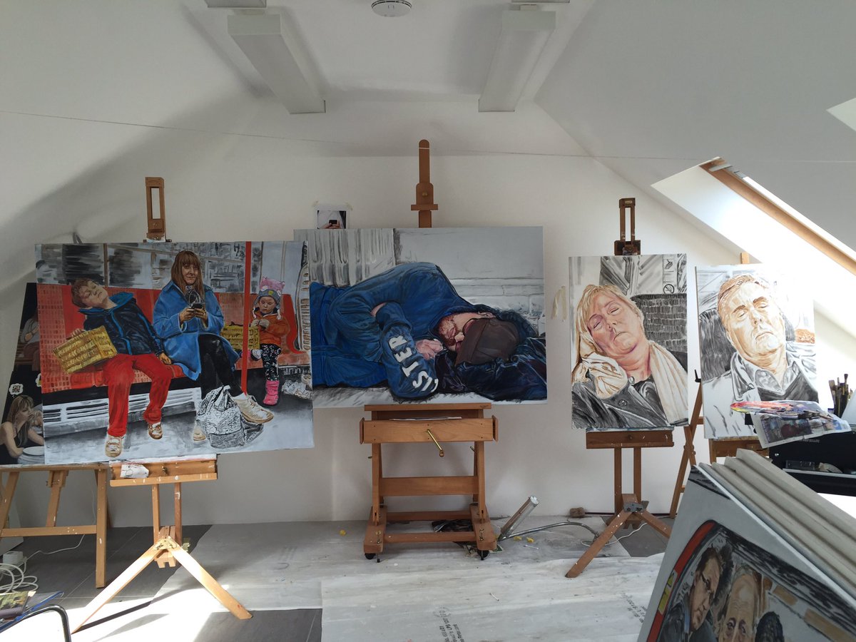 Hello #studio my old friend. Finally a day for #painting! #largescalepaintings #workinprogress