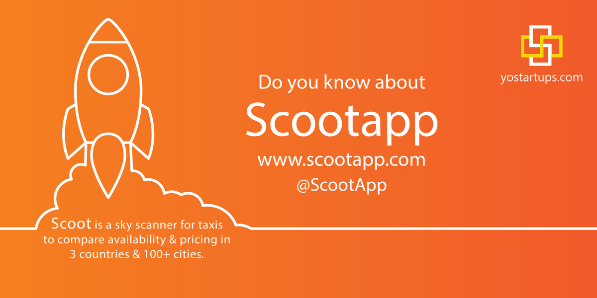 Checkout @ScootApp the skyscanner for #taxis functional across 3 countries #Travel #India