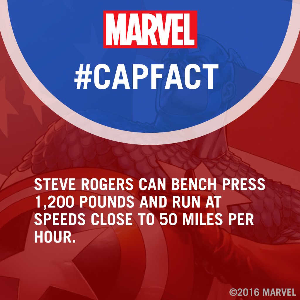 CaptainAmerica's tweet photo. #CapFact https://t.co/8f6bL8rhc2