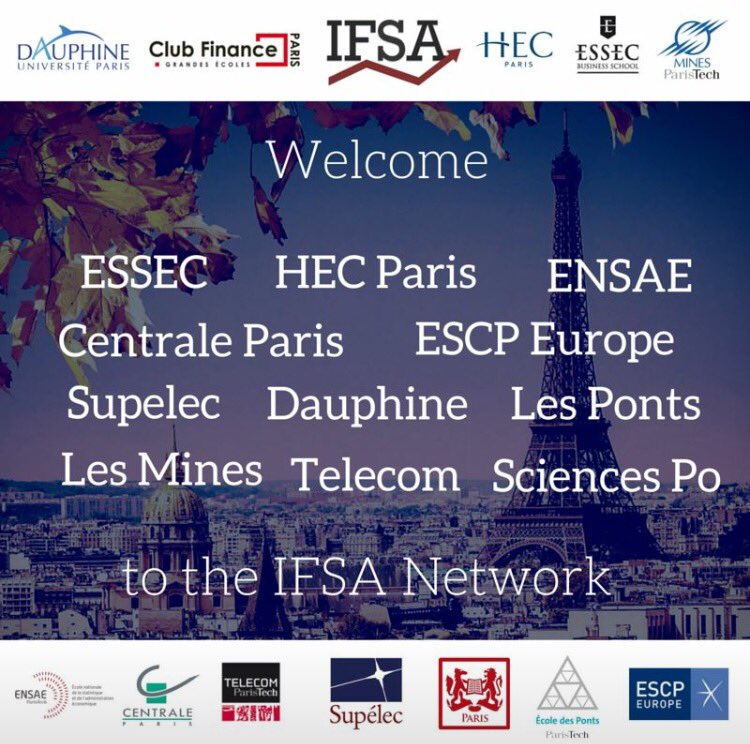 ESSEC_FinClub's tweet image. We are now part of the @ifsanetwork! IFSA France is now the network's largest cluster after the IFSA UK! 👍 #Finance