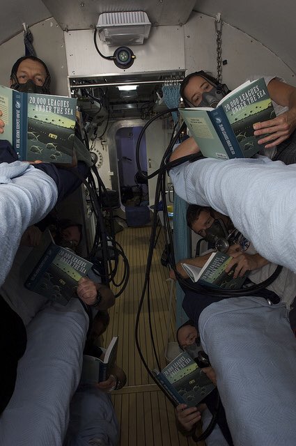 NASA_NEEMO's tweet photo. Aquanauts can now write about their own adventure under the sea!
(Reading while adjusting bodies back to 1 atm) https://t.co/Epx8qv1RKr