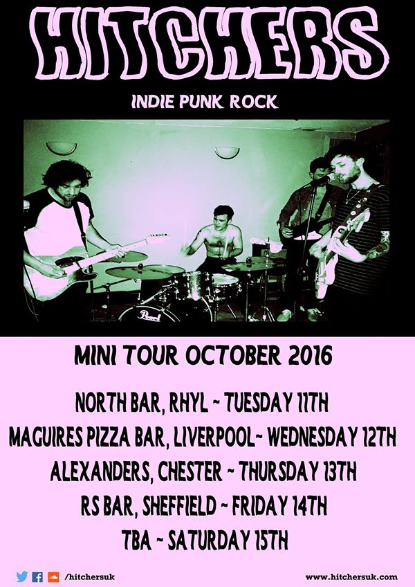 We're off on #tour this October - Indie Punk &amp; Good Times #Rhyl #Sheffield #Chester #Liverpool @northwalesgigs