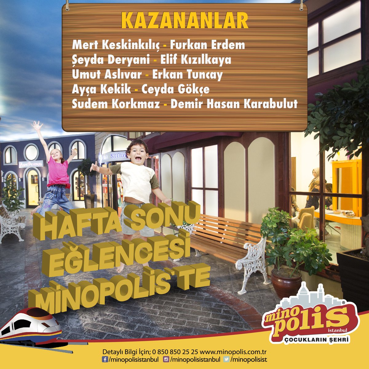 Sevgili Minopolisliler;
Bu haftaki yarışmamız sona erdi. Tüm katılımcılarımıza teşekkür ederiz.