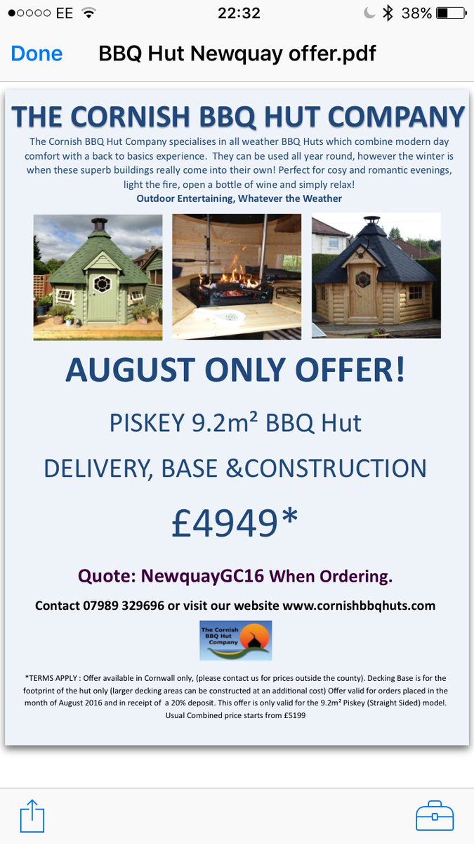 Cornishbbqhuts's tweet photo. August Offer- £4949 - #BBQ #cornwall #bbqhuts #kota #gardening https://t.co/7MIC53JYCh
