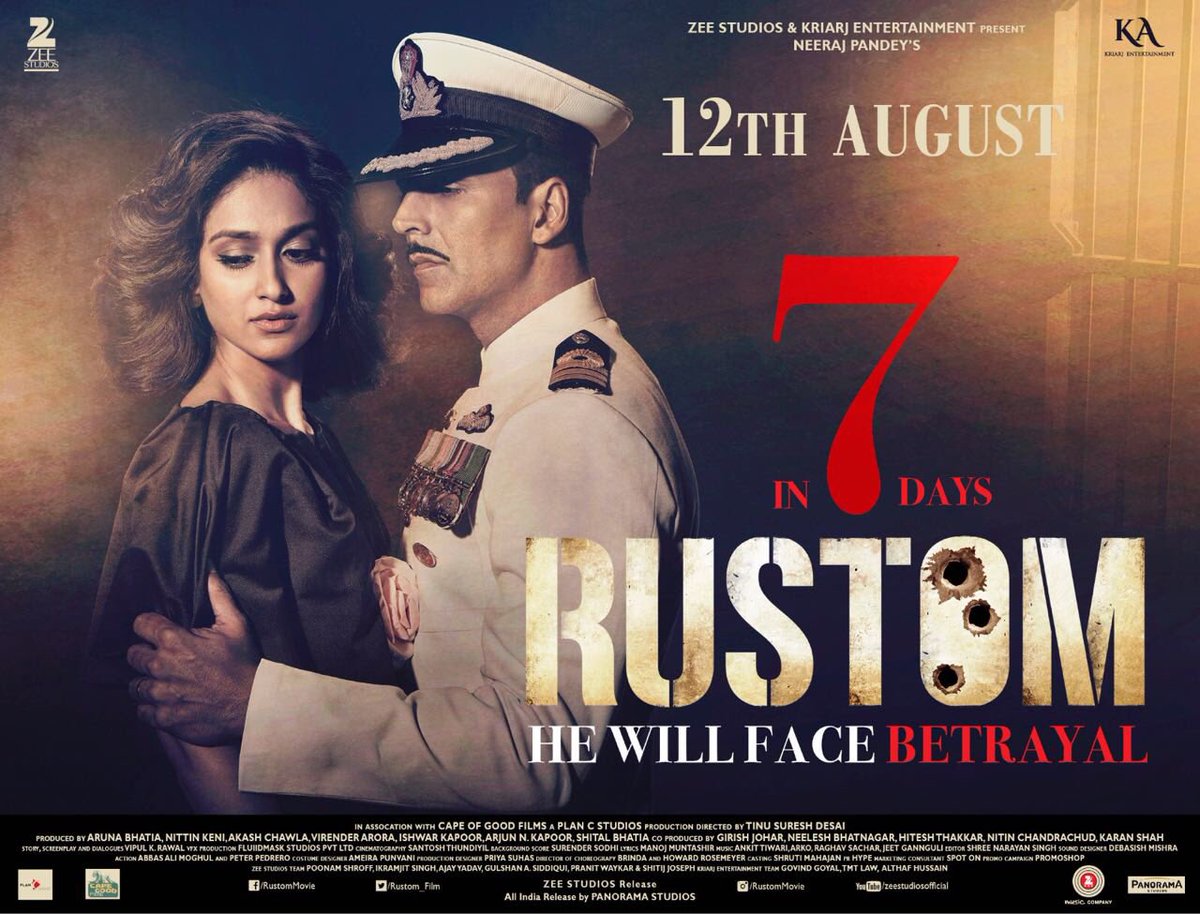 Rustom_Film's tweet photo. Secrets will unveil and their world will never be the same. Find out the truth, #7DaysToRustom. https://t.co/2H0u4CeSGD