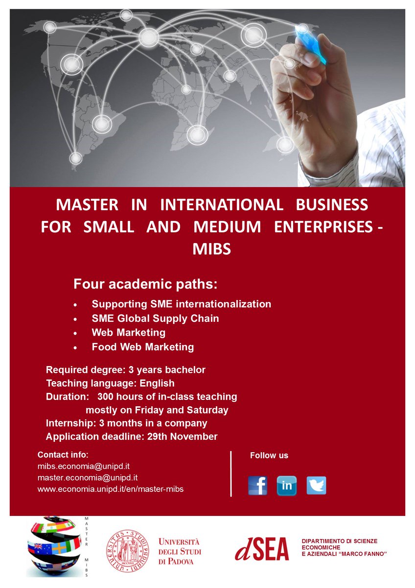 MasterMIBS's tweet photo. #MasterMIBS #Internationalization #WebMarketing #SocialMediaMarketing #Italy #Food https://t.co/aGmEBVx0U2