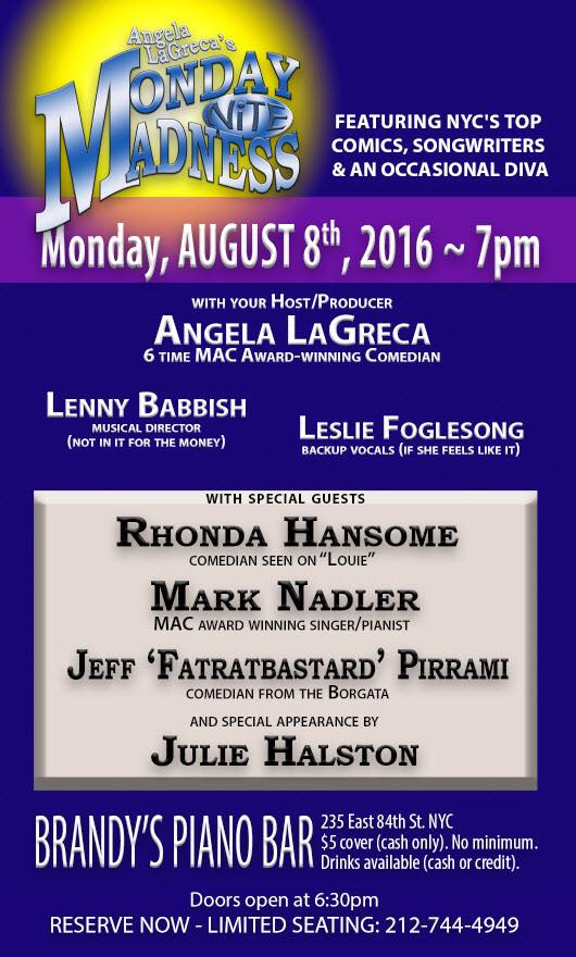 Join Me For Fun On Monday with <a href="/AngelaLaGreca/">Angela LaGreca</a> @JulieHalston &amp; Much More! #NotYourGrandmasComic #WomenInComedy