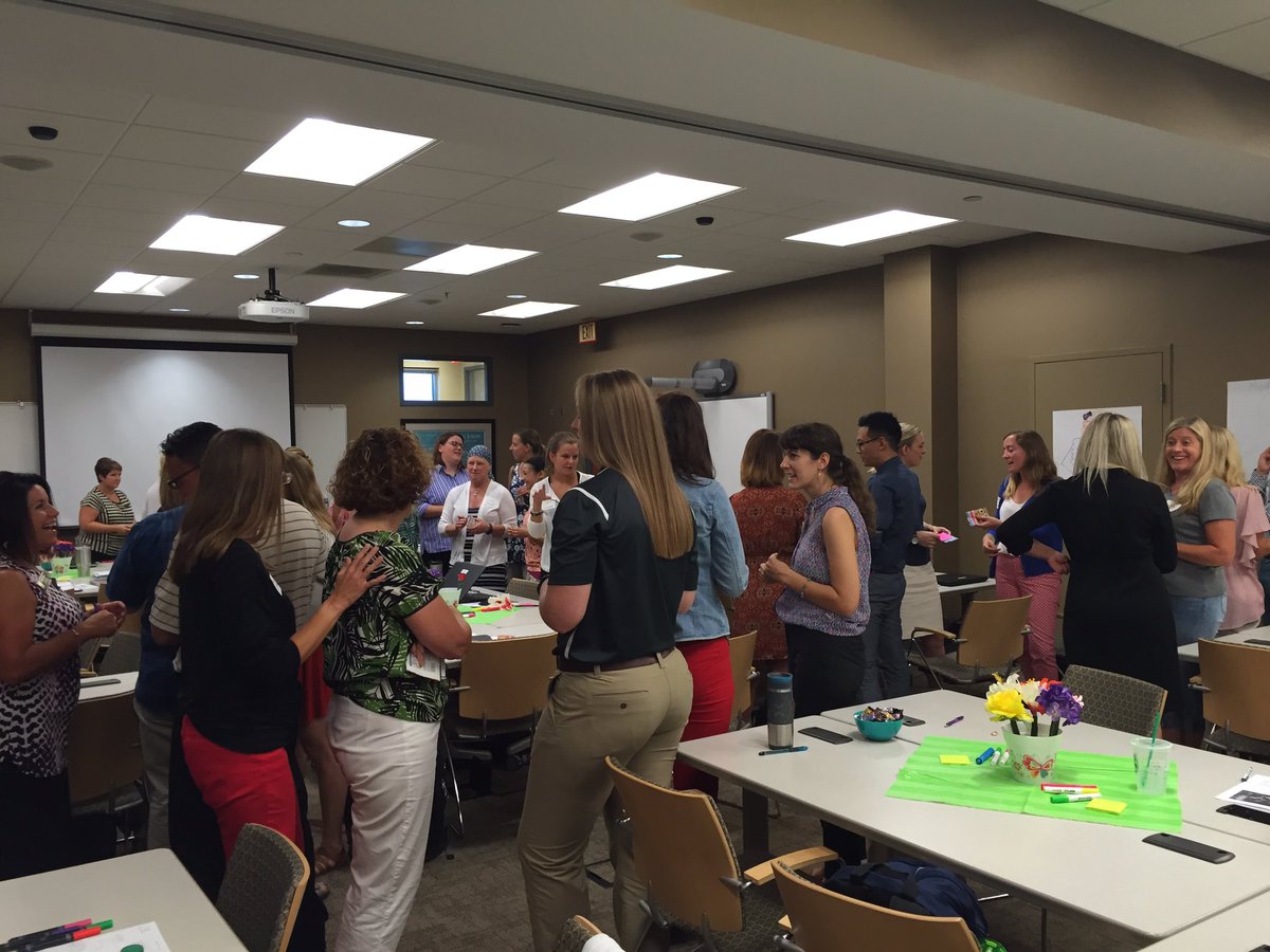 First year teachers and mentors preparing for a great school year! #R7proud