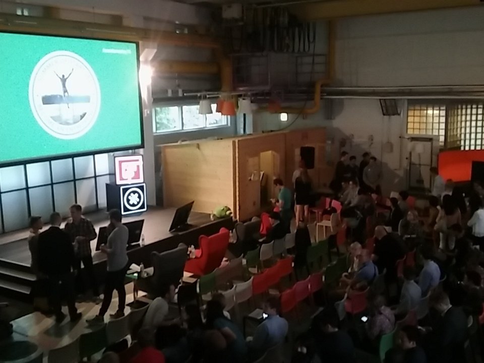 SaiborGames's tweet photo. Ready to hear the @aaltoes #summerofstartups #demoday pitches! The place is packed! #pitchplease #startuplife https://t.co/m7yAZ2d8Br