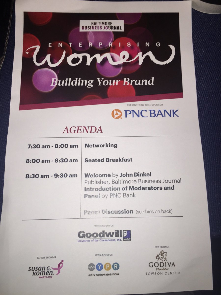 SupportACauseMD's tweet image. Inspired by the panelists at the #BaltimoreBusinessJournal 2016 Enterprising Women breakfast. Google these women!