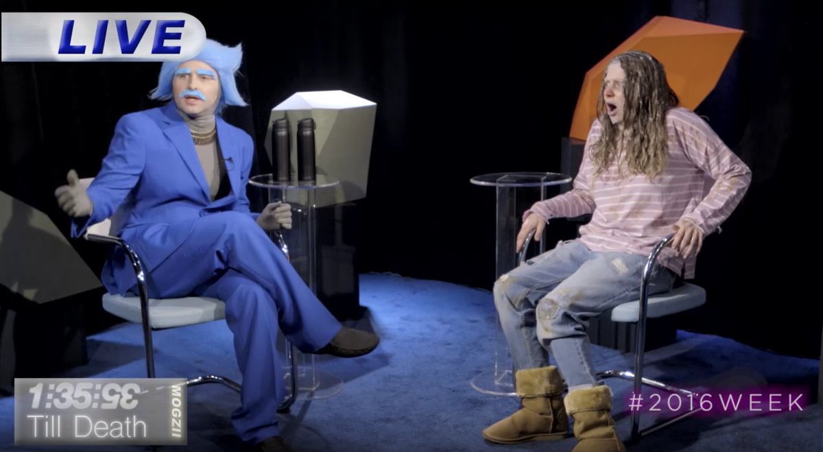 ucbcomedy's tweet photo. "We solved racism" and other revelations from the Frozen Woman of 2016: https://t.co/JbQbQNDSGX #2016week https://t.co/hvwGoNGKtn