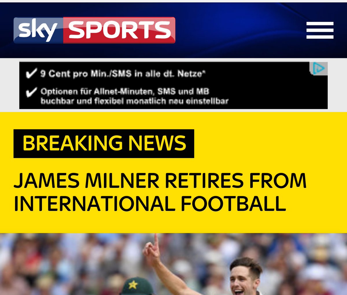 Must be a slow day if this is what constitutes @SkySportsLFS  breaking news...😂😂😂 #england #milner #retirement