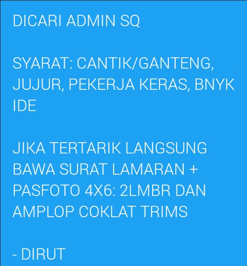 F48ULOUS's tweet photo. ATAU BISA KIRIM LAMARAN KE DM/MT KITA THANKS https://t.co/2CTY0XqyiK