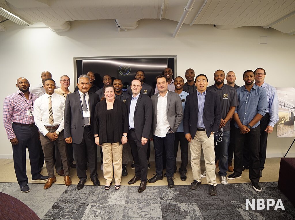 TheNBPA's tweet photo. In 3 days of the #NBPABusinessBootcamp, 12 NBA players went from learning about innovation to pitching to investors. https://t.co/1wTZwR6N9b
