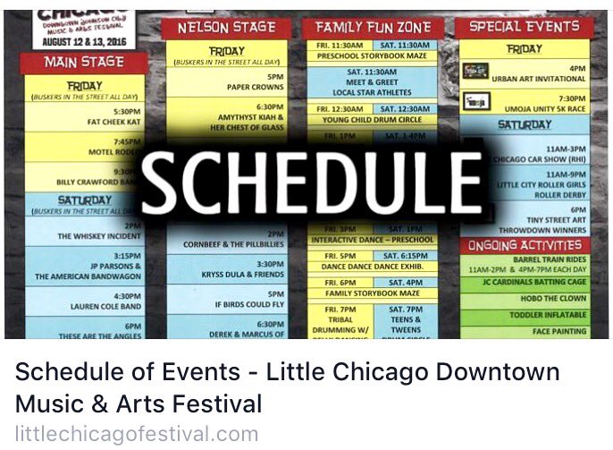 littlechifest's tweet image. Our festival schedule is here! Plenty of music, activities &amp;amp; more. #littlechicagofestival littlechicagofestival.com/schedule/