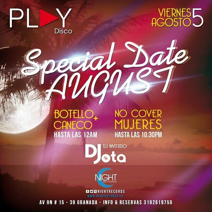 playdiscocali's tweet photo. Hoy!  #SpecialDate en #PlayDiscoCali ▶
Info: 318 3868604
#VivePlay
Organiza: Night Records https://t.co/vq8BtTp1Aa