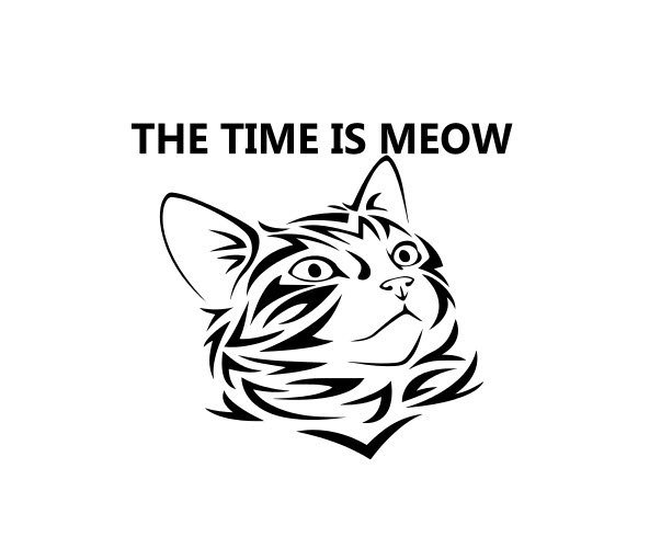 The Time is Meow T-shirt etsy.me/1X7CMnN #tshirt #MeowTShirt
