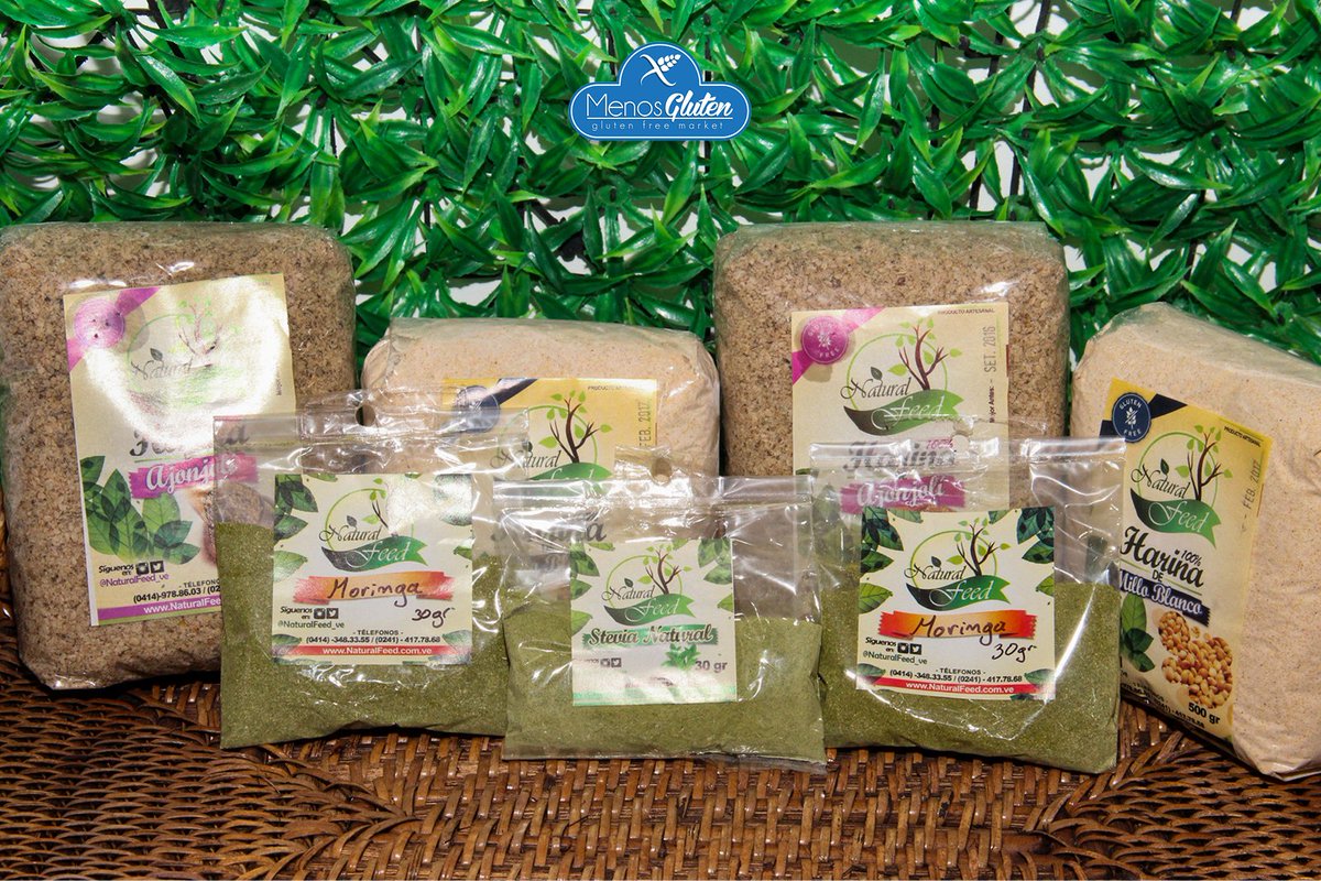 MenosGluten's tweet photo. Harina, stevia, moringa y mucho más es lo que tienen nuestros amigos de @naturalfeed_ve  ¡Complemante #glutenfree! https://t.co/ncD24KRYsP