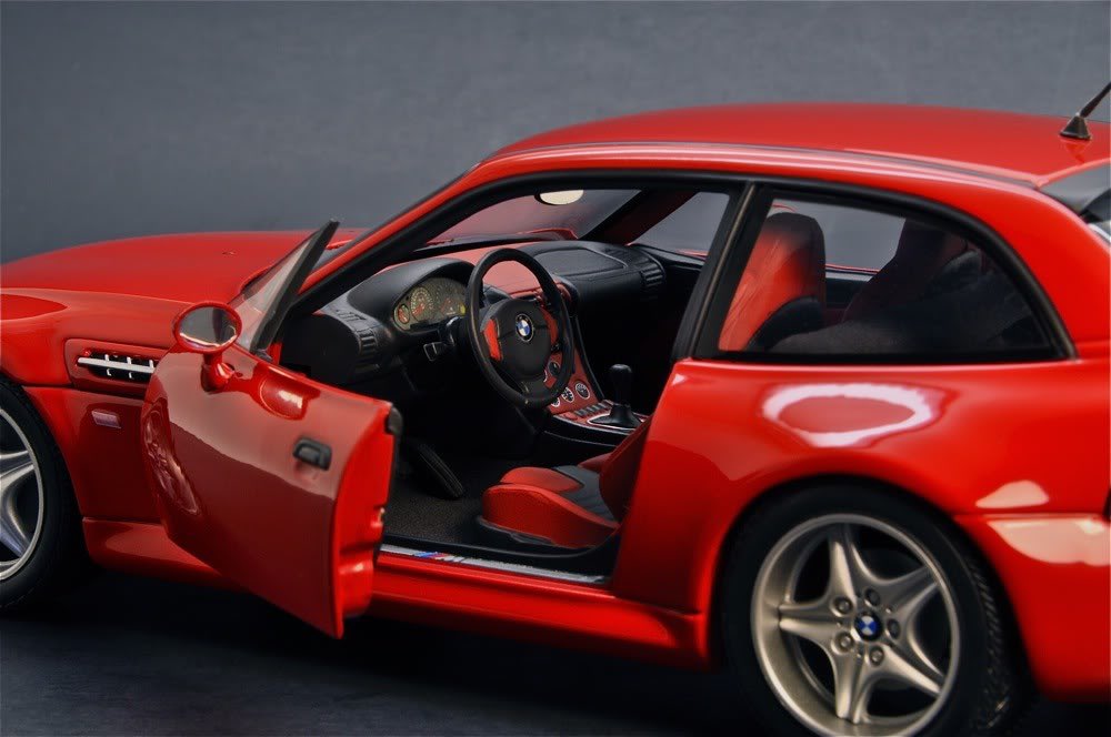 BMWsInScale's tweet photo. UT Models 1/18 BMW E36/8 ///M Coupe, 1999 Imola Red. Old, but excellent model. Original "Clown Shoe". #BMW #UTmodels https://t.co/pHP6pyYgkW