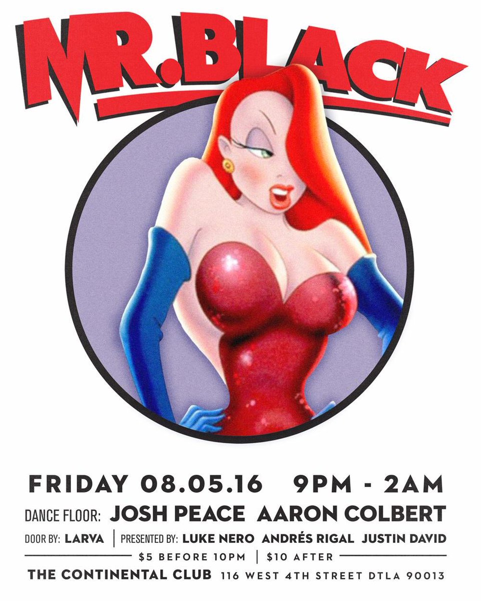 TONIGHT - MR. BLACK this at The Continental Club $5 before 10pm $10 After  DJs <a href="/JoshPeace/">JOSH PEACE</a> n <a href="/AaronColbertEnt/">Aaron Colbert</a>