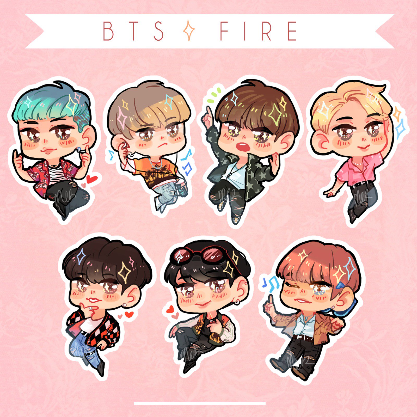 BTS наклейки