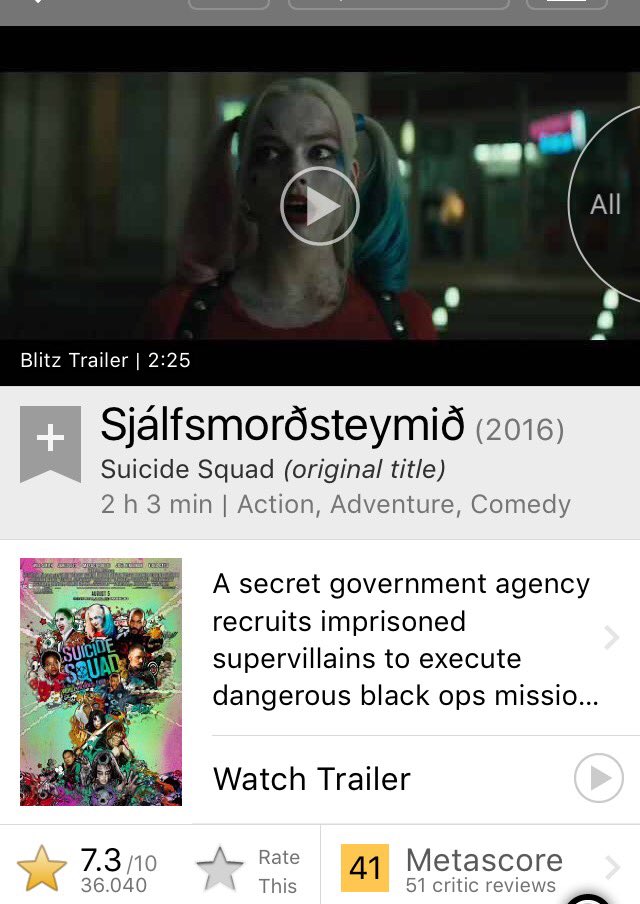 Ógeðslega spennt að sjá sjálfsmorðsteymið