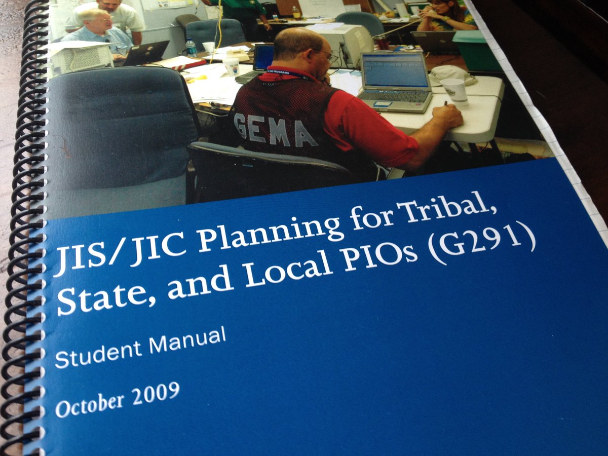 I'm excited to be co-instructor at a pre-conference workshop  for FEMA/EMI G291 JIS/JIC. A few seats are still open.