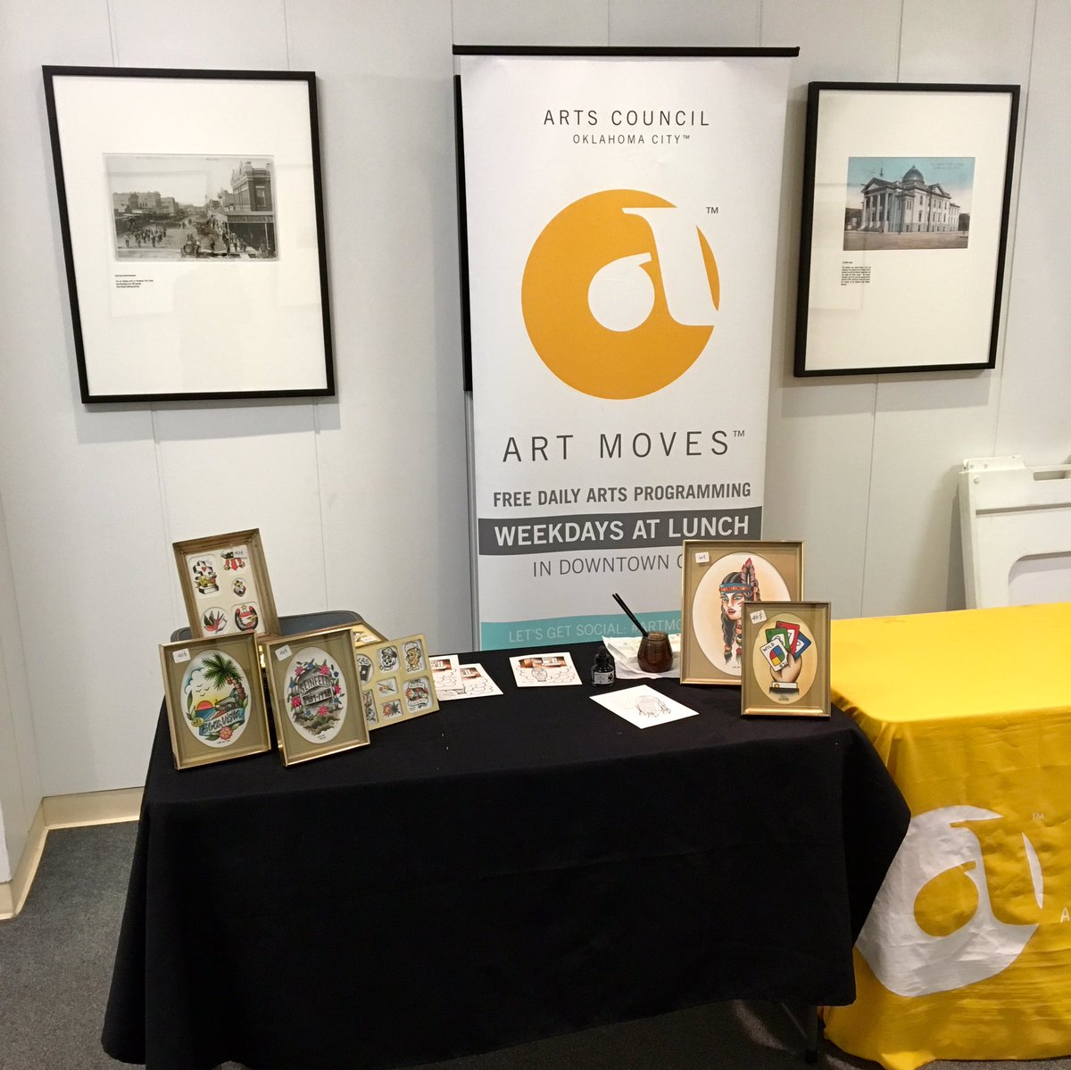 Demoing water coloring and spit shading in the #okcunderground for <a href="/artscouncilokc/">Arts Council OKC</a> from 12-1pm!