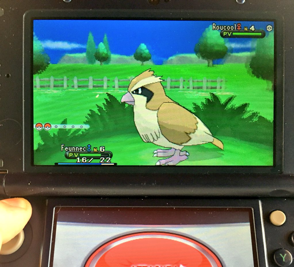 MonsieurDream's tweet image. Je relance Pokémon X et sur qui je tombe encore... #RoucoolGo