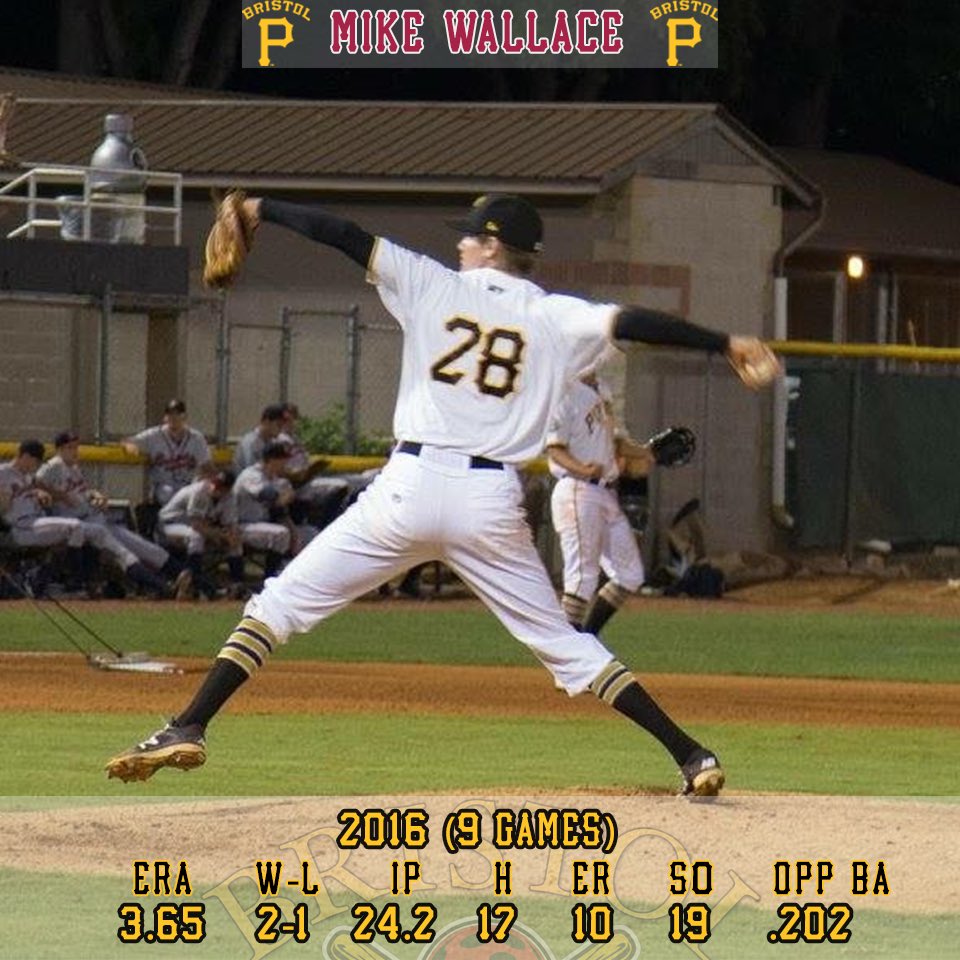 thestateliners's tweet photo. Mike Wallace has a .202 opponent batting avg, 3rd lowest for qualifying pitchers in @AppyLeague  #SitDown💺 #BriBucs https://t.co/4lVosK8ME6