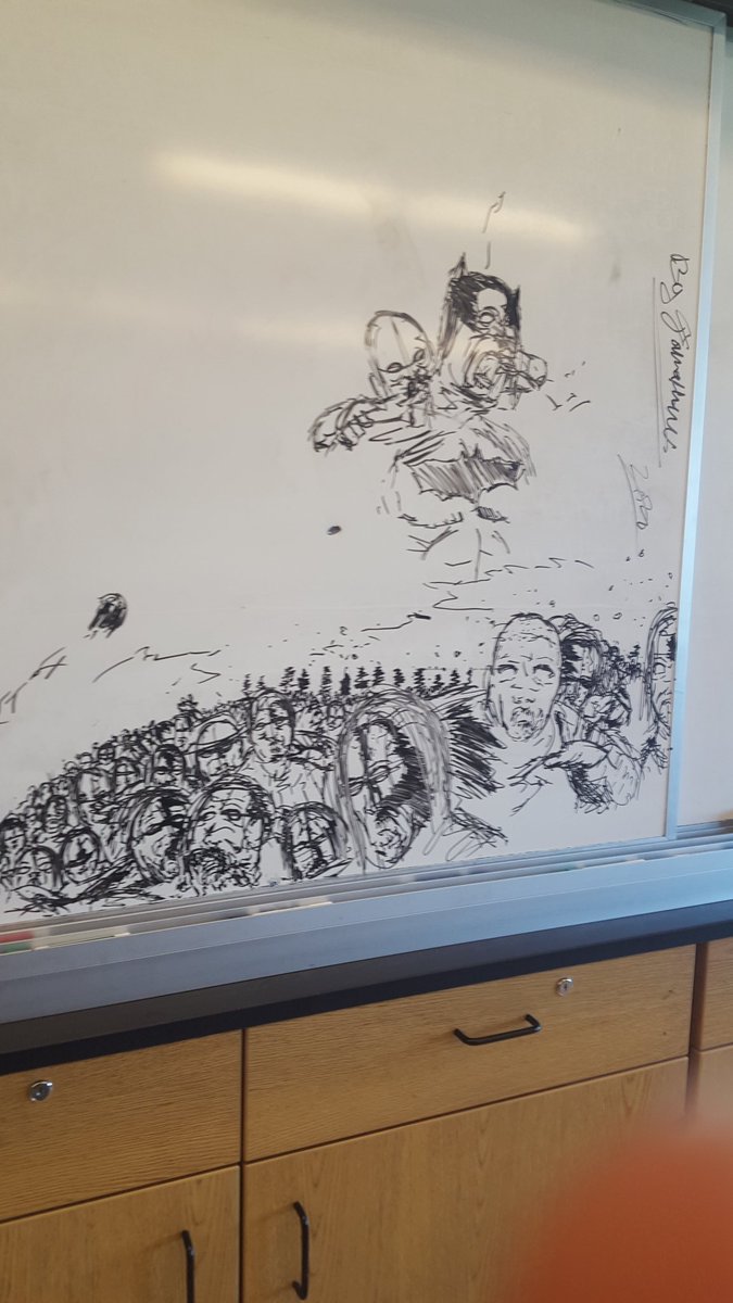 idrawzombies's tweet photo. Graduation drawing I drew for the class https://t.co/kIlWALKCVo