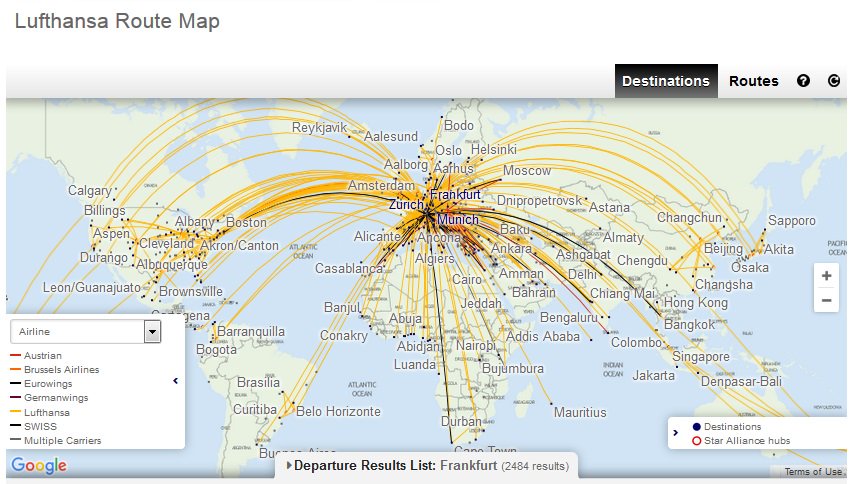 Lufthansa Frequent Routes Schedules Routemap Airreview - Bank2home.com