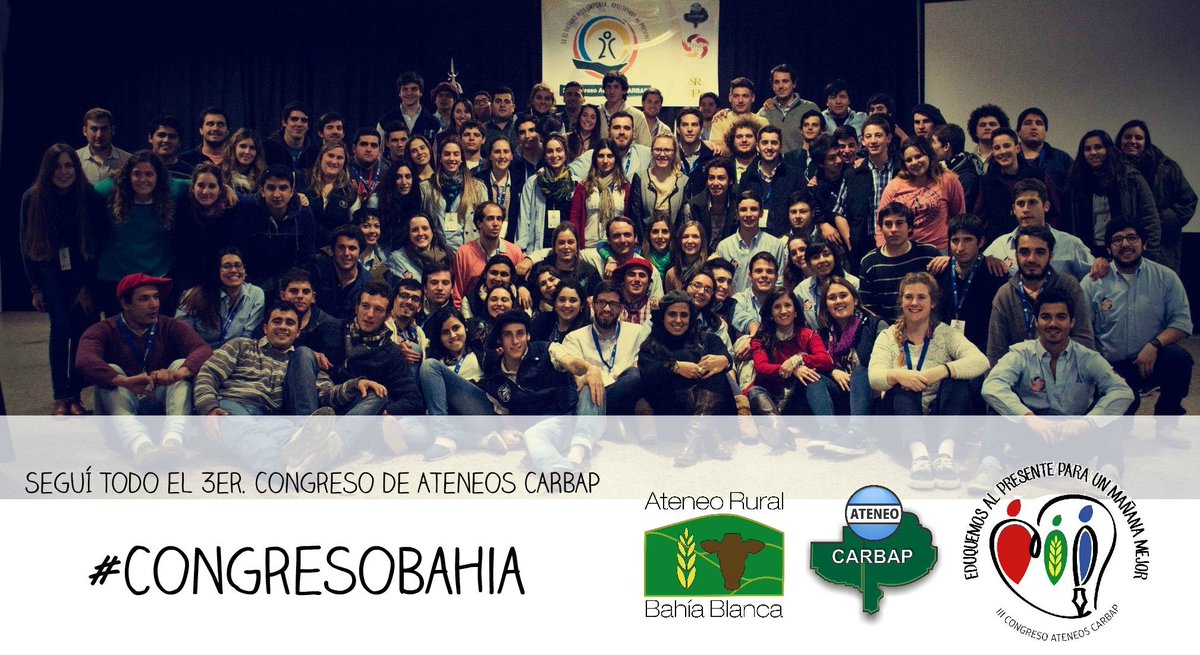 Faltan Días! Seguí todo el Congreso a través de #CongresoBahia Cc <a href="/AteneoRuralBBca/">Ateneo Rural Bahia Blanca</a> <a href="/CARBAP_ARG/">CARBAP</a> @AteneosCRArg