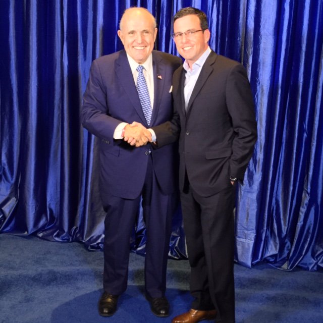 ENVHummel's tweet photo. Spent some time with America's Mayor. His best line: "a leader without followers, is just a person taking a walk." https://t.co/ILWoVsjJwo
