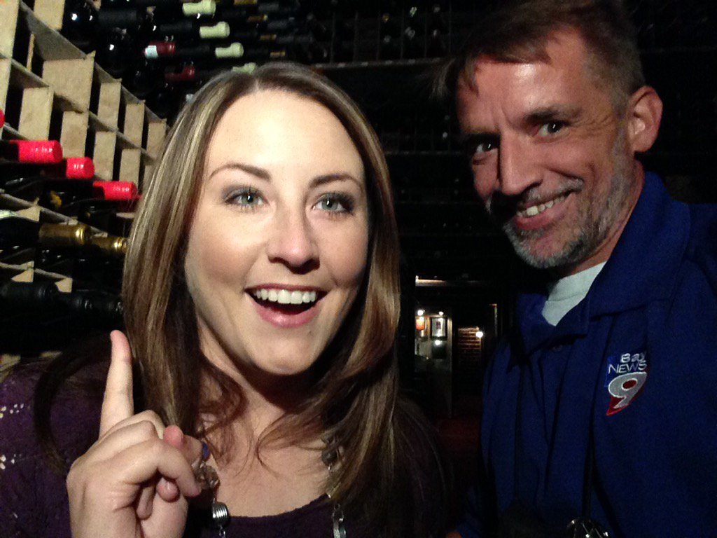 JeffroJoiner's tweet photo. I had to drag @ErinOnTV kicking and screaming out of the Bern's wine cellar. #iwasntexpectingthat #sheloveswine https://t.co/HhPTkLFEPL