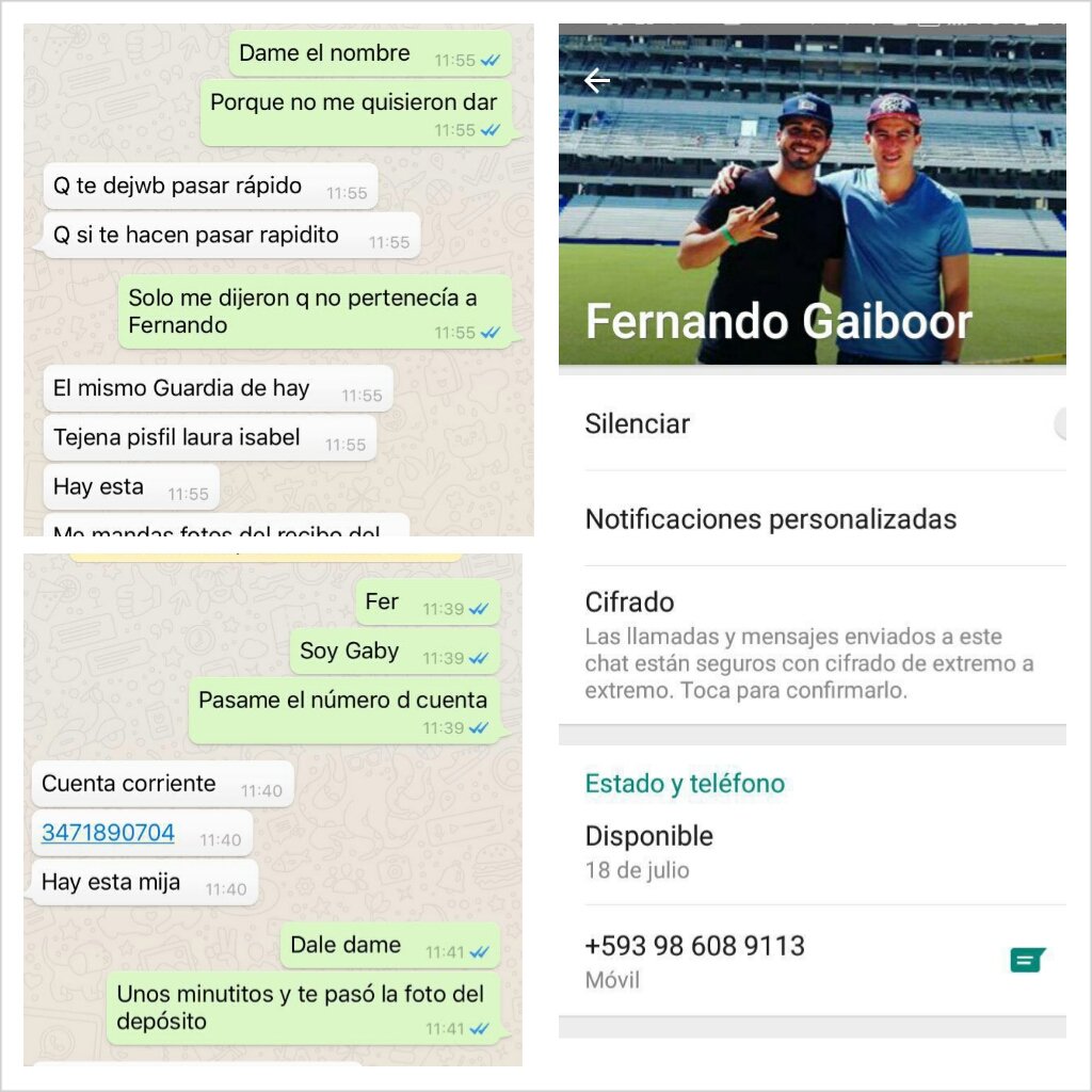 FGaibor10's tweet photo. Alguien en Manta se hace pasar por mí y pide dinero. Aclaro que es una cuenta falsa, por favor ayuden a denunciarlo. https://t.co/Gkt9EV6nvo