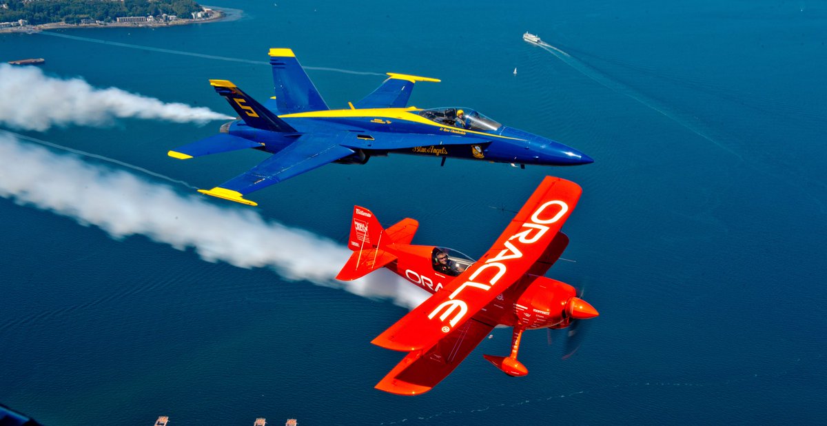 Watch for #BlueAngels and other performers like <a href="/seandtucker/">Sean D. Tucker</a> practicing for the <a href="/SeafairFestival/">Seafair</a> #AirShow today!