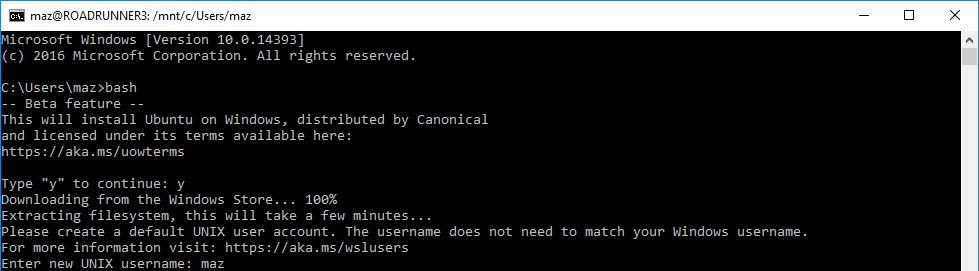 mazvazzeg's tweet image. #HelloBash #win10 #version1607
