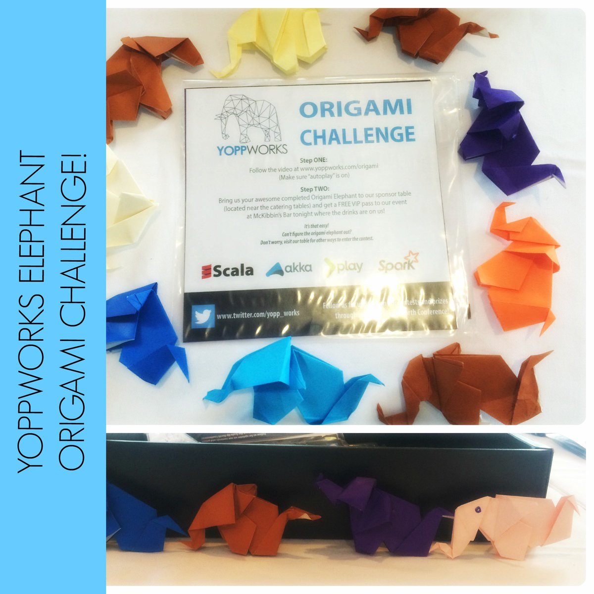 ImprovingOttawa's tweet image. The #scalaupnorth #elephantorigamichallenge is in full swing! Still time to win VIP pass for tn, come by the booth!