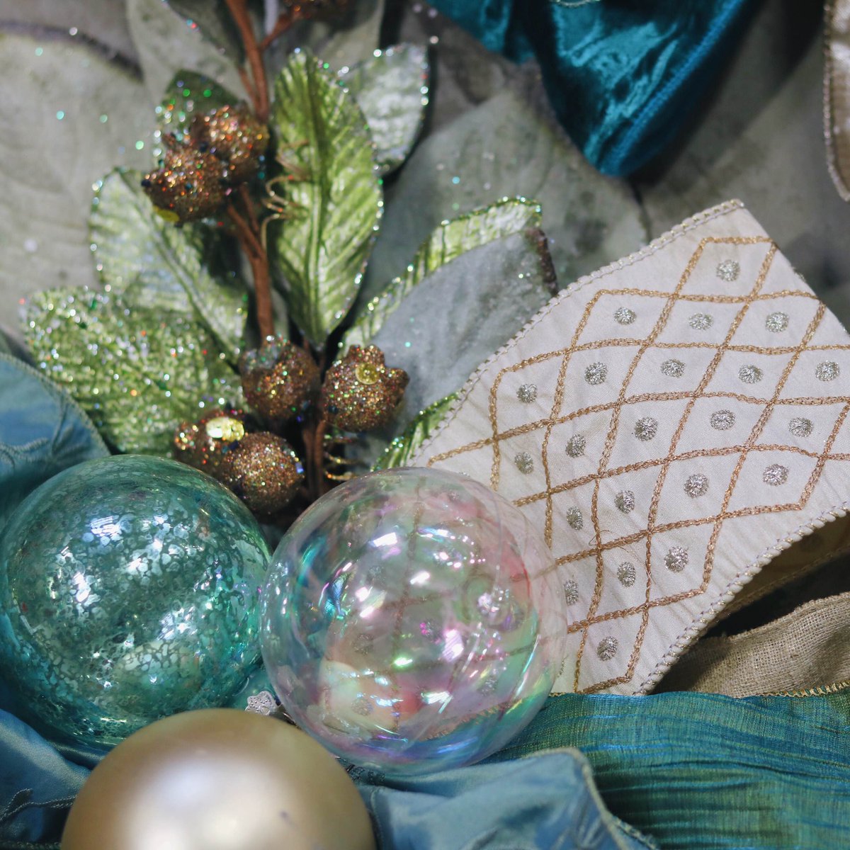 Bring summer to your holiday #decor with ocean blue ornaments and sandy beige touches! #AGDisplays