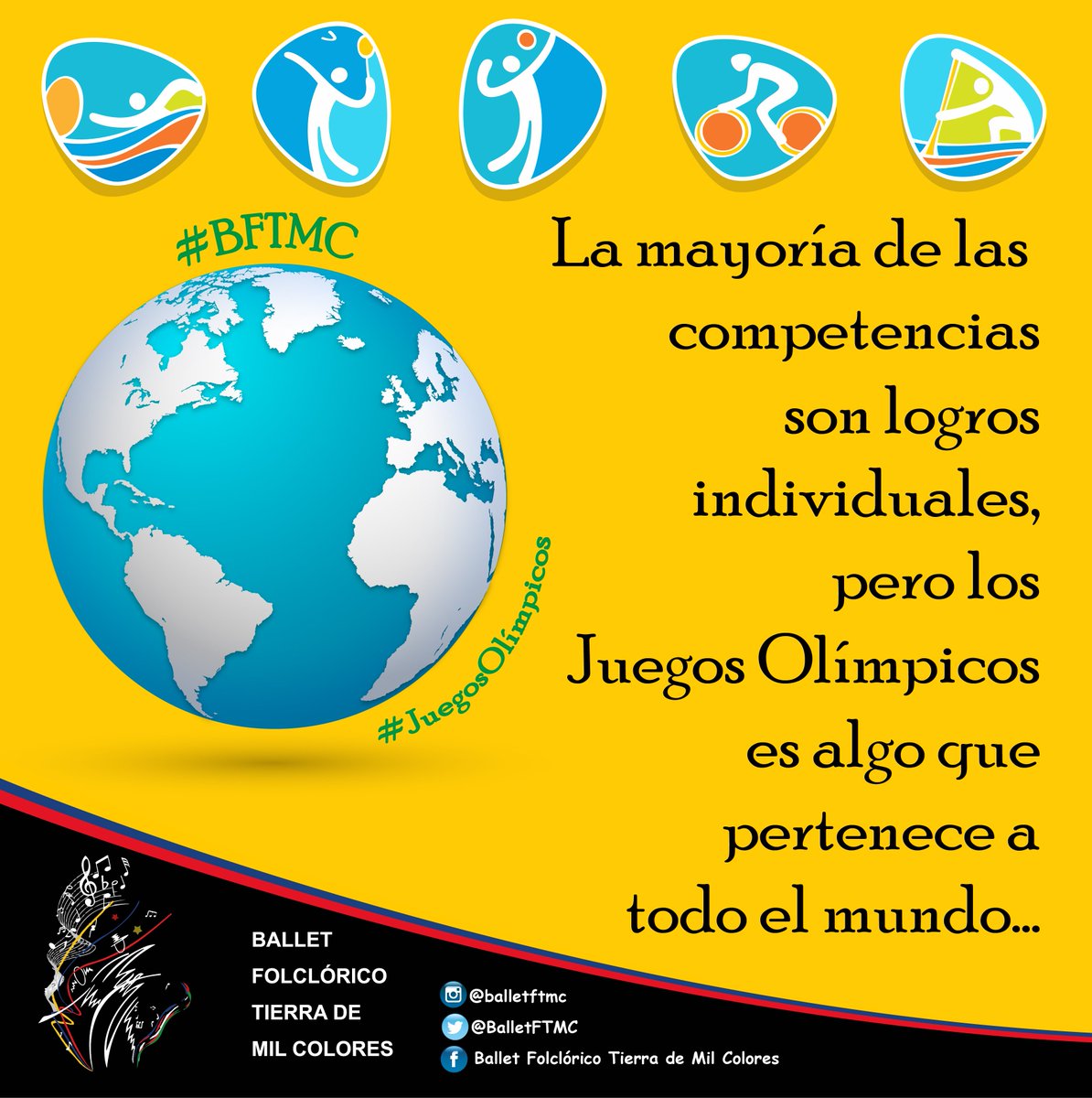 BalletFTMC's tweet photo. Ya mañana empiezan los Juegos Olímpicos... recuerda que estos Juegos pertenecen a todo el #mundo... #Jueves #BFTMC https://t.co/Wuy9Q69ADF
