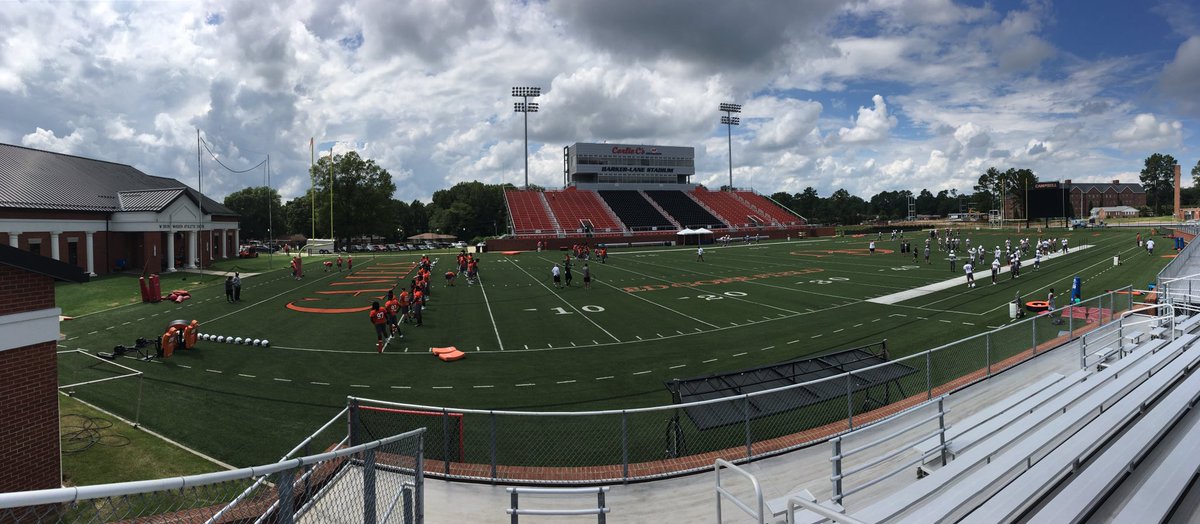ChrisHemeyer's tweet photo. It's the first practice of the season for @GoCamelsFB #theCreekisRising https://t.co/v5R4MV7Pli